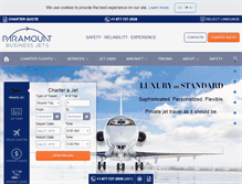 Tablet Screenshot of paramountbusinessjets.com